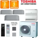 Toshiba Quadri-split Haori RAS-5M34G3AVG-E + 3 X RAS-B10N4KVRG-E + RAS-B10J2FVG-E