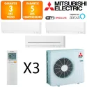 Mitsubishi Tri-split MXZ-6F122VF + MSZ-AY20VGK + MSZ-AY25VGK + MSZ-AP71VGK