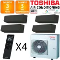 Toshiba Quadri-split Shorai RAS-5M34G3AVG-E + 3 X RAS-B10P2KVSGB-E + RAS-B16P2KVSGB-E