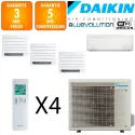 Daikin Quadri-split Stylish 5MXM90A + 2 X CVXM20A  + CTXA15CW + FVXM25B