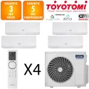 Toyotomi Quadri-split MULR32-42INV-5 + 4 X ERAI 9 Blanc