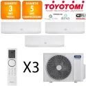 Toyotomi Tri-split MULR32-28INV-4 + 3 X ERAI 9 Blanc