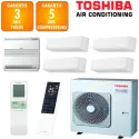 Toshiba Quintuple-split Shorai RAS-5M34G3AVG-E + 4 X RAS-B07G3KVSG-E + RAS-B13J2FVG-E
