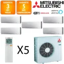 Mitsubishi Quintuple-split MXZ-6F120VF + 3 X MSZ-EF22VGKS + MSZ-EF25VGKS + MSZ-EF50VGKS
