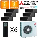 Mitsubishi Sextuple-split MXZ-6F120VF + MSZ-EF18VGKB + 3 X MSZ-EF22VGKB + MSZ-EF25VGKB + MSZ-EF35VGKB