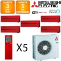 Mitsubishi Quintuple-split MXZ-6F120VF + 4 X MSZ-LN25VGR + MSZ-LN35VGR