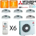 Mitsubishi Sextuple-split MXZ-6F120VF + 4 X SLZ-M15FA + 2 X SLZ-M35FA