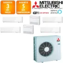 Mitsubishi Sextuple-split MXZ-6F120VF + 4 X MSZ-EF18VGKW + MFZ-KT25VG + MFZ-KT50VG