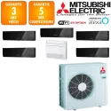 Mitsubishi Sextuple-split MXZ-6F120VF + 5 X MSZ-EF18VGKB + MFZ-KT25VG