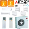 Mitsubishi Sextuple-split MXZ-6F120VF + MSZ-LN18VGV + MSZ-LN25VGV + 4 X MFZ-KT25VG