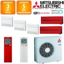 Mitsubishi Quintuple-split MXZ-6F120VF + 3 X MFZ-KT25VG + 2 X MSZ-LN25VGR