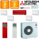 Mitsubishi Quintuple-split MXZ-6F120VF + 4 X MFZ-KT25VG + MSZ-LN35VGR