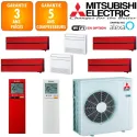 Mitsubishi Sextuple-split MXZ-6F120VF + 4 X MSZ-LN18VGR + MFZ-KT25VG + MFZ-KT50VG