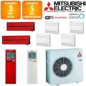 Mitsubishi Sextuple-split MXZ-6F120VF + 2 X MSZ-LN18VGR + 4 X MFZ-KT25VG