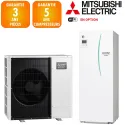 Pompe à chaleur mitsubishi ecodan 14 kw triphasé Power inverter hydrobox 200 litres R32