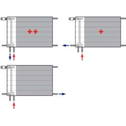 Radiateur eau chaude Ramo Plinthe 44, 1948,1 Watts