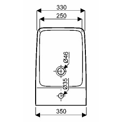 Bidet suspendu Xeno² caréné 23,5x35x54 cm