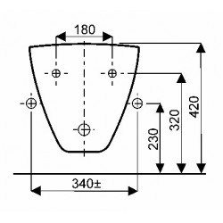 Bidet suspendu Renova Plan dégagement au sol 7 cm 34x35x54 cm