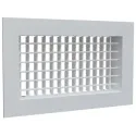 GRILLE DE SOUFFLAGE DOUBLE DEFLEXION EN ALUMINIUM BLANC MAT