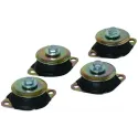 LOT DE 4 PLOTS ANTI-VIBRATILES - DIAMETRE 40 MM ET SHORE 60