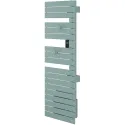 Sèche-serviettes connecté Nefertiti mât à droite 500W vert d'eau