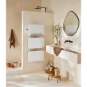 Radiateur sèche-serviettes connecté Amarilis mât à gauche 650W blanc/gris