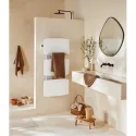 Radiateur sèche-serviettes connecté Amarilis mât à droite 650W blanc/gris