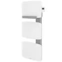 Radiateur sèche-serviettes connecté Amarilis mât à droite 650W blanc/gris