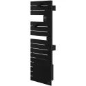 Sèche-serviettes connecté Nefertiti étroit mât droite 500W noir
