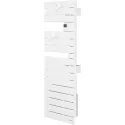 Sèche-serviettes connecté Nefertiti étroit mât droite 1500W blanc brillant