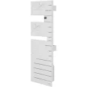 Sèche-serviettes connecté Nefertiti étroit mât gauche 1500W blanc carat