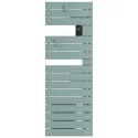 Sèche-serviettes connecté Nefertiti étroit mât gauche 1500W vert d'eau