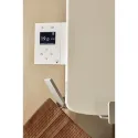 Radiateur sèche-serviettes connecté Amarilis mât à droite 430W gris/noir