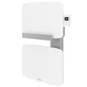 Radiateur sèche-serviettes connecté Amarilis mât à droite 430W blanc/gris