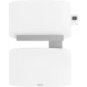 Radiateur sèche-serviettes connecté Amarilis mât à gauche 430W blanc/gris