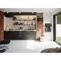 Radiateur sèche-serviettes connecté Amarilis mât à droite 650W gris/noir