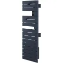 Sèche-serviettes connecté Nefertiti étroit mât gauche 500W bleu profond