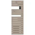 Sèche-serviettes connecté Nefertiti étroit mât gauche 1500W beige
