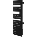 Sèche-serviettes connecté Nefertiti mât à gauche 750W noir