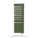 Fassane Spa Asym EL droite, régul IHD, Olive Green, 1000W,H1731mm / L550mm