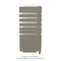 Fassane Spa Asym EL +Air, droite, Concrete Grey, 750W, H 1248mm / L 550mm