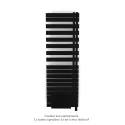 Fassane Spa Asym EL +Air, droite, Jet Black, 1000W, H 1741mm / L 550mm