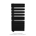 Fassane Spa Asym EL gauche régulation IHD,Jet Black,7500W,H1238mm/L550mm