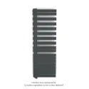 Fassane Spa Asym EL gauche régulation IHD,Black Matt,1000W,H1731mm/L550mm