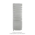 Fassane Spa Asym EL +Air, gauche, White Aluminium, 1000W,H 1741mm / L 550mm