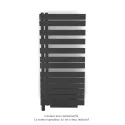 Fassane Spa Asym EL +Air, gauche, Anthracite Grey, 750W, H 1248mm / L 550mm