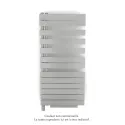 Fassane Spa Asym EL +Air, gauche, White Aluminium, 750W, H 1248mm / L 550mm