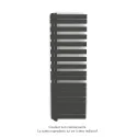 Fassane Spa Asym EL gauche régulation IHD,Umbra Grey,1000W,H1731mm/L550mm