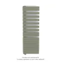 Fassane Spa Asym EL gauche régulation IHD,Cement Grey,1000W,H1731mm/L550mm