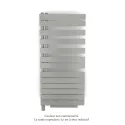 Fassane Spa Asym EL +Air, gauche, Inox Look, 750W, H 1248mm / L 550mm